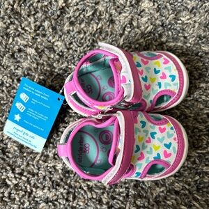 Stride Rite Pink and Heart Sandals Size 3 Toddler